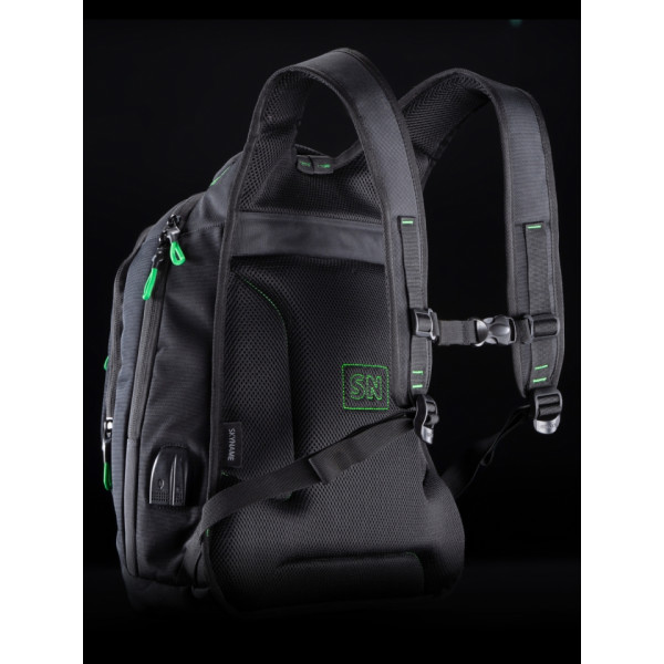 Шкільний рюкзак Winner/SkyName з USB-слотом для підлітків, чорний, на 3 відділення