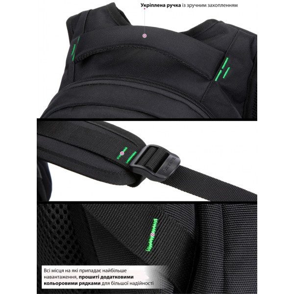 Шкільний рюкзак з USB-слотом для підлітків, зручний та місткий, на 2 відділення Шкільний рюкзак з USB-слотом для підлітків, зручний та місткий, на 2 відділення