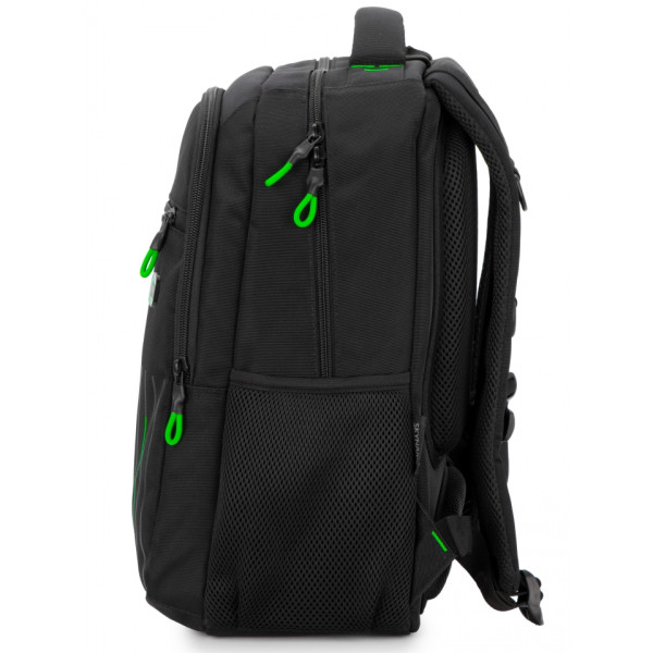 Шкільний рюкзак Sky Name (Winner) для хлопчиків, на 3 відділення, ортопедична спинка, чорний з зеленим Шкільний рюкзак Sky Name (Winner) для хлопчиків, на 3 відділення, ортопедична спинка, чорний з зеленим