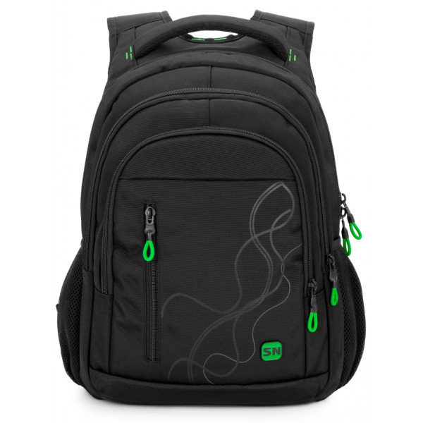 Чорний шкільний рюкзак з USB-слотом для підлітків, водонепроникний, 26 л Чорний шкільний рюкзак з USB-слотом для підлітків, водонепроникний, 26 л
