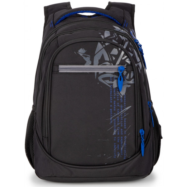 Шкільний рюкзак Sky Name (Winner) для хлопчиків, на 3 відділення, чорний з синім, водонепроникний Шкільний рюкзак Sky Name (Winner) для хлопчиків, на 3 відділення, чорний з синім, водонепроникний