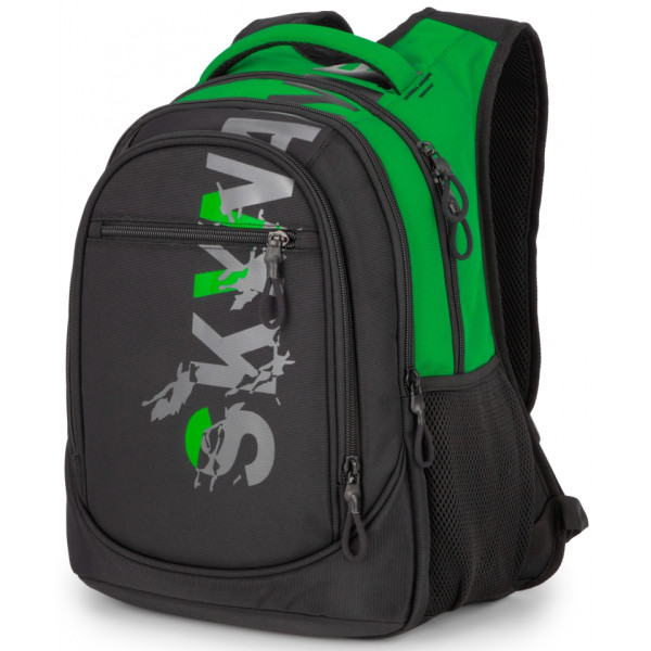 Шкільний рюкзак Sky Name (Winner) для хлопчиків, на 3 відділення, ортопедична спинка, чорний з зеленим, 21 л Шкільний рюкзак Sky Name (Winner) для хлопчиків, на 3 відділення, ортопедична спинка, чорний з зеленим, 21 л