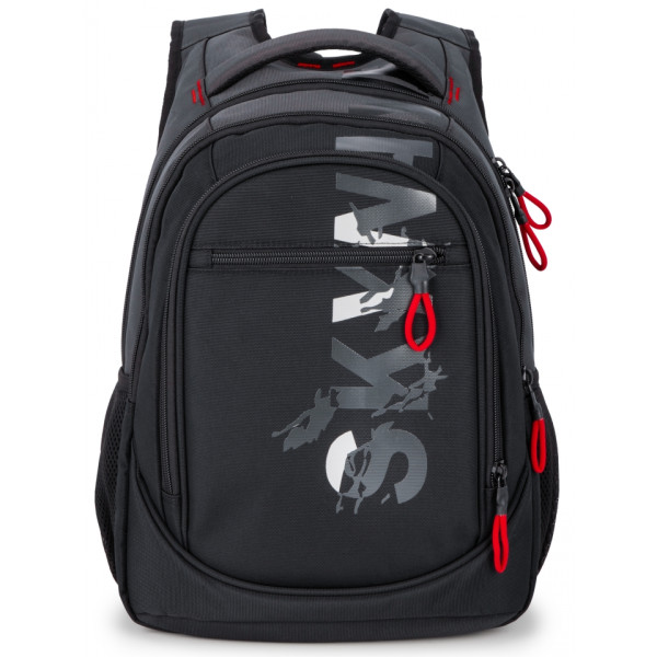 Шкільний рюкзак Sky Name (Winner) для підлітків, на 3 відділення, чорний з червоним