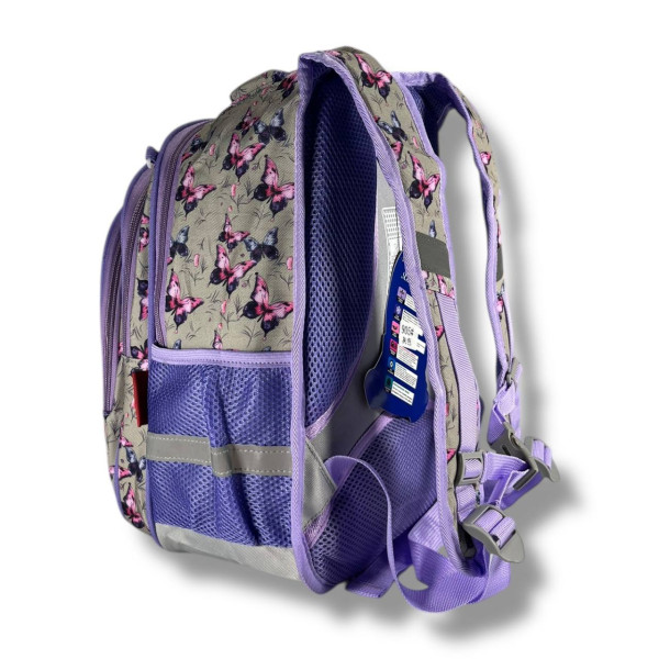 Каркасный школьный рюкзак для девочек с принтом котика, пенал в комплекте, серый, вместительный и легкий Каркасный школьный рюкзак для девочек с принтом котика, пенал в комплекте, серый, вместительный и легкий