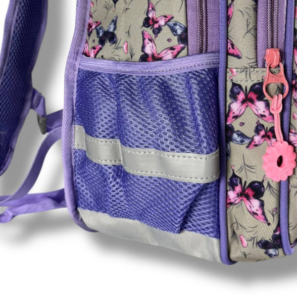 Каркасный школьный рюкзак для девочек с принтом котика, пенал в комплекте, серый, вместительный и легкий Каркасный школьный рюкзак для девочек с принтом котика, пенал в комплекте, серый, вместительный и легкий