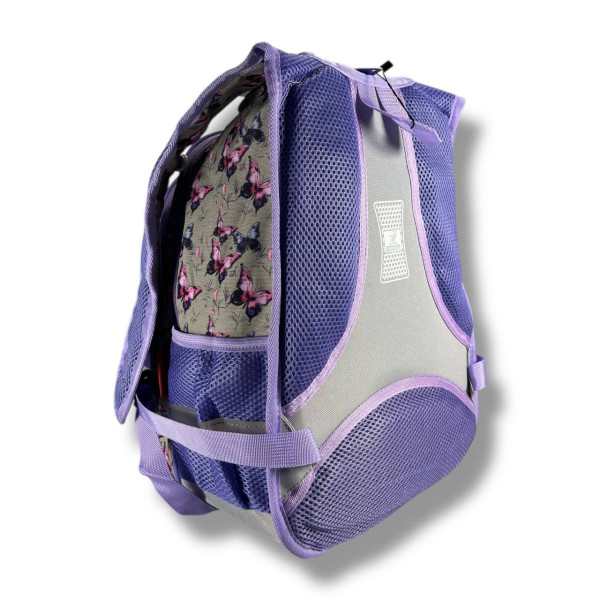 Каркасный школьный рюкзак для девочек с принтом котика, пенал в комплекте, серый, вместительный и легкий Каркасный школьный рюкзак для девочек с принтом котика, пенал в комплекте, серый, вместительный и легкий