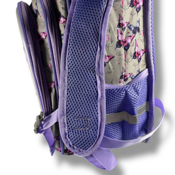 Каркасный школьный рюкзак для девочек с принтом котика, пенал в комплекте, серый, вместительный и легкий Каркасный школьный рюкзак для девочек с принтом котика, пенал в комплекте, серый, вместительный и легкий