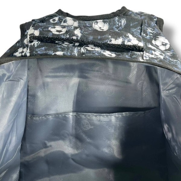 Черный школьный рюкзак для мальчиков с принтом Мячик, водонепроницаемый, пенал в комплекте Черный школьный рюкзак для мальчиков с принтом Мячик, водонепроницаемый, пенал в комплекте