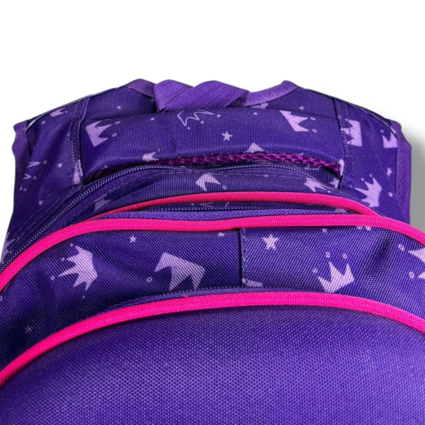 Школьный рюкзак для девочек 6–9 лет с принтом Котик с пеналом в комплекте, фиолетовый Школьный рюкзак для девочек 6–9 лет с принтом Котик с пеналом в комплекте, фиолетовый