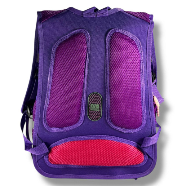 Школьный рюкзак для девочек 6–9 лет с принтом Котик с пеналом в комплекте, фиолетовый Школьный рюкзак для девочек 6–9 лет с принтом Котик с пеналом в комплекте, фиолетовый