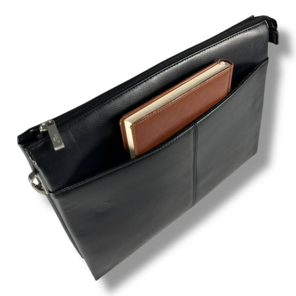 Мужская сумка через плечо из кожзаменителя Polo, черная, на 5 отделений