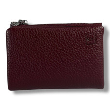 Компактный женский кошелек из качественного кожзаменителя, бордовый