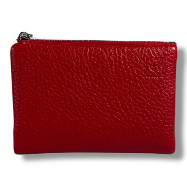 Компактный женский кошелек из качественного кожзаменителя, красный