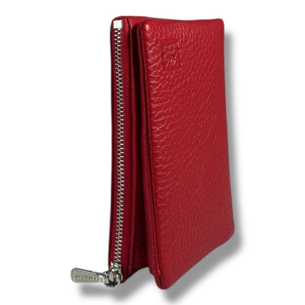 Компактный женский кошелек из качественного кожзаменителя, красный Компактный женский кошелек из качественного кожзаменителя, красный