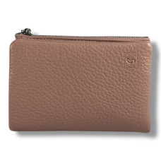 Компактный женский кошелек из качественного кожзаменителя, розовый