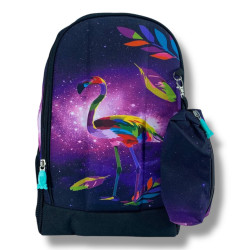 Стильный школьный рюкзак для девочек с фламинго Стильный школьный рюкзак для девочек с фламинго