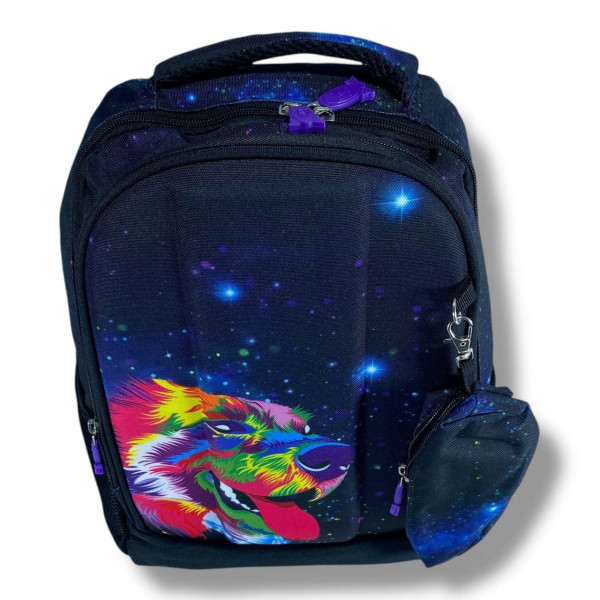 Стильний шкільний рюкзак для дівчаток з собакою