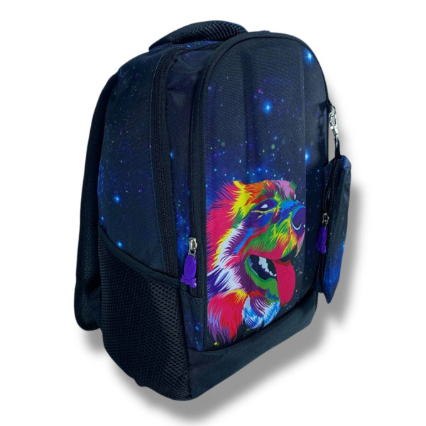 Стильний шкільний рюкзак для дівчаток з собакою