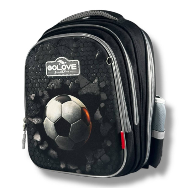Школьный рюкзак с принтом Мяч для младших классов, вместительный и удобный, 20 л, на 3 отделения Школьный рюкзак с принтом Мяч для младших классов, вместительный и удобный, 20 л, на 3 отделения