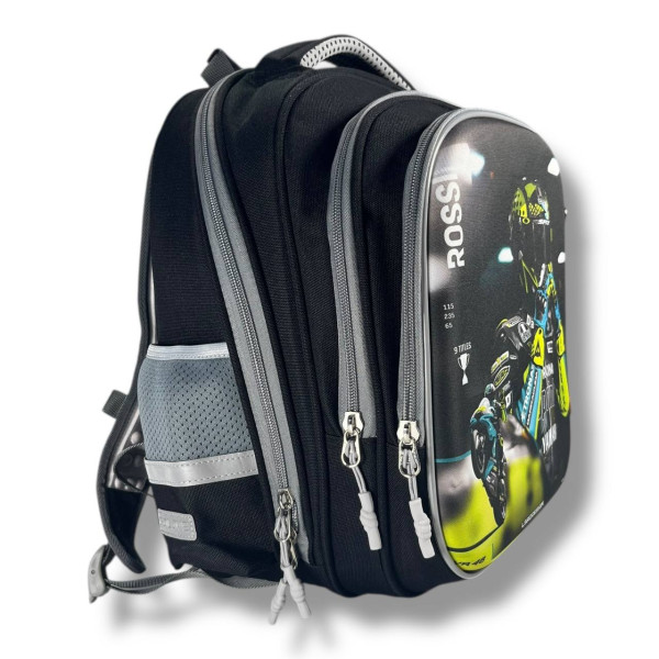 Школьный рюкзак с принтом Мотоциклист для младших классов, вместительный и удобный, 20 л, водонепроницаемый Школьный рюкзак с принтом Мотоциклист для младших классов, вместительный и удобный, 20 л, водонепроницаемый