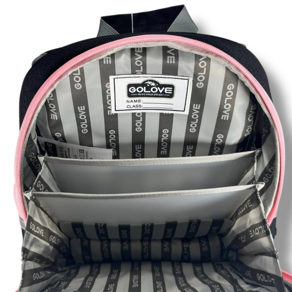 Черный школьный рюкзак с принтом Бабочка для девочки 1-4 классов, на 3 отделения с удобным органайзером Черный школьный рюкзак с принтом Бабочка для девочки 1-4 классов, на 3 отделения с удобным органайзером