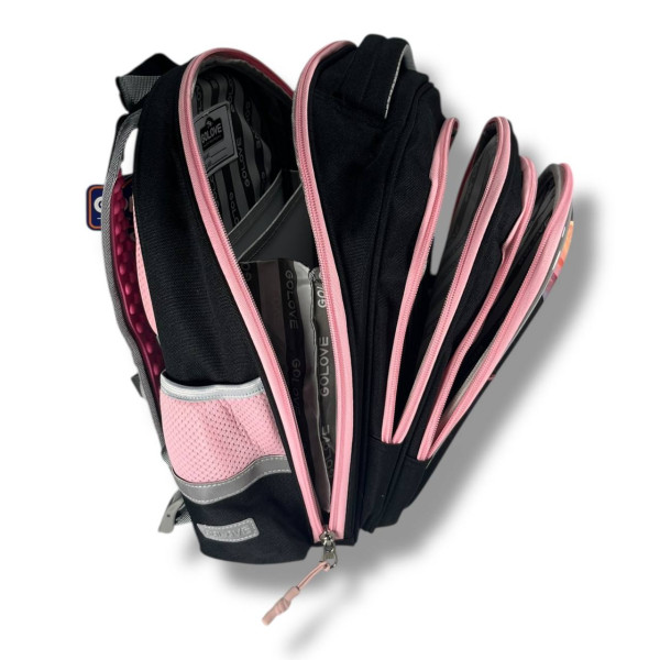 Черный школьный рюкзак с принтом Бабочка для девочки 1-4 классов, на 3 отделения с удобным органайзером Черный школьный рюкзак с принтом Бабочка для девочки 1-4 классов, на 3 отделения с удобным органайзером