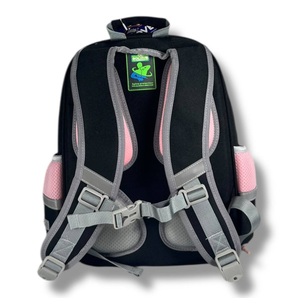 Черный школьный рюкзак с принтом Бабочка для девочки 1-4 классов, на 3 отделения с удобным органайзером Черный школьный рюкзак с принтом Бабочка для девочки 1-4 классов, на 3 отделения с удобным органайзером