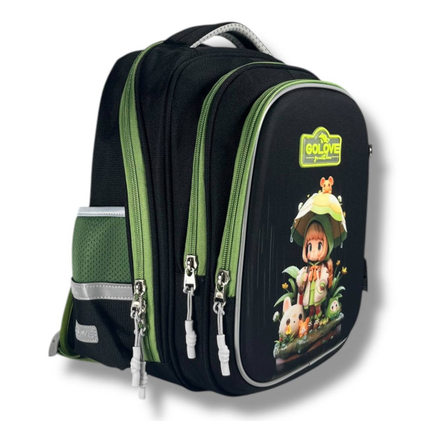 Школьный рюкзак с принтом Девочка с зонтиком для младших классов, вместительный и удобный, 20 л Школьный рюкзак с принтом Девочка с зонтиком для младших классов, вместительный и удобный, 20 л