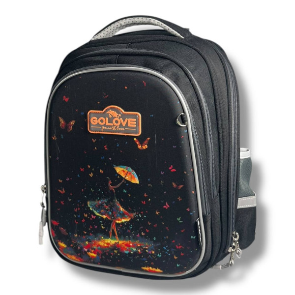 Каркасный школьный рюкзак для девочки с принтом Балерина, вместительный и удобный, 20 л Каркасный школьный рюкзак для девочки с принтом Балерина, вместительный и удобный, 20 л