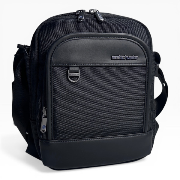 Чоловіча сумка через плече Arctic Hunter Cordura чорного кольору з водовідштовхувальним покриттям