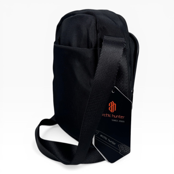 Чоловіча сумка через плече Arctic Hunter Cordura чорного кольору з водовідштовхувальним покриттям