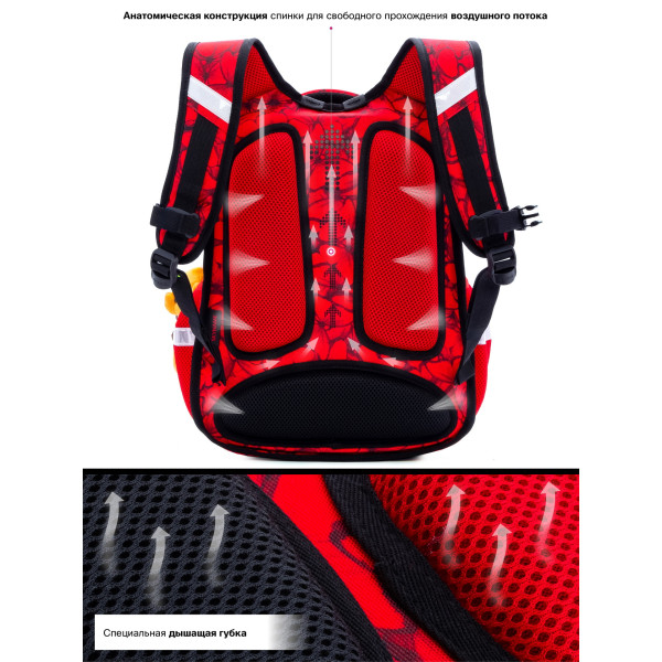 Школьный рюкзак для девочки 1-4 класс, Sky Name (Winner), красный Школьный рюкзак для девочки 1-4 класс, Sky Name (Winner), красный