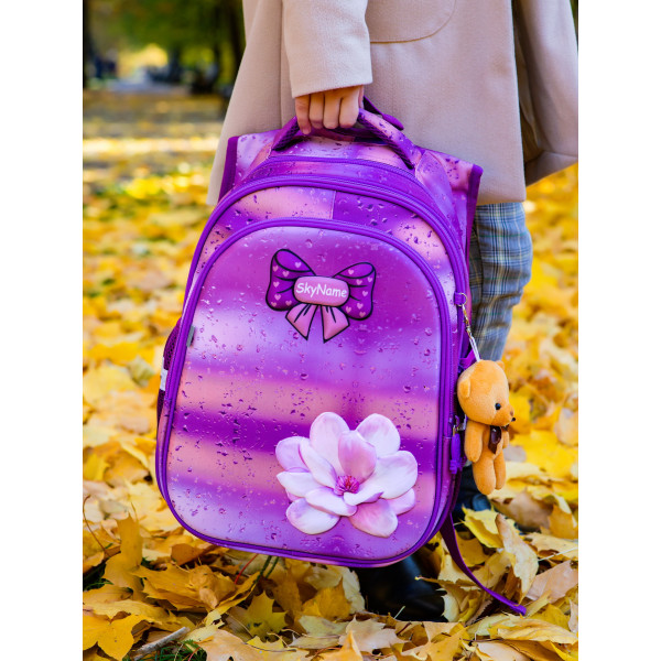 Рюкзак школьный для девочки Sky Name (Winner), розово-фиолетовый Рюкзак школьный для девочки Sky Name (Winner), розово-фиолетовый