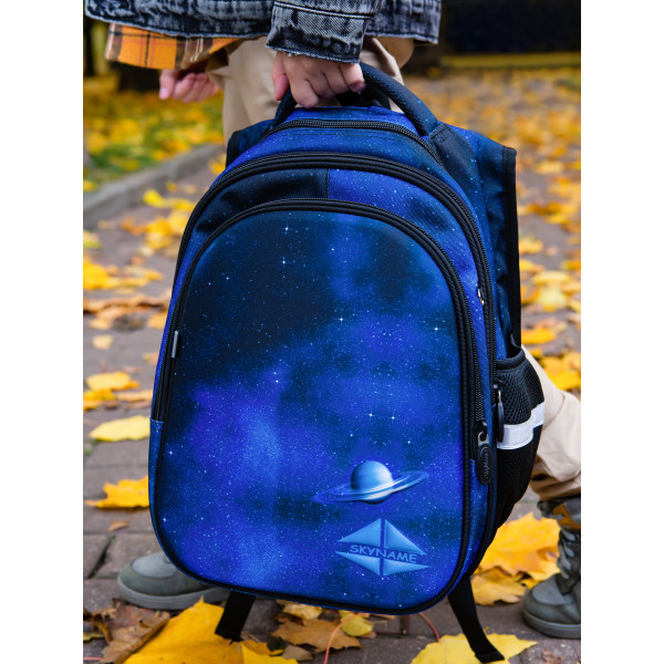 Рюкзак школьный для мальчика, ортопедическая спинка, Sky Name (Winner), черно-синий Рюкзак школьный для мальчика, ортопедическая спинка, Sky Name (Winner), черно-синий