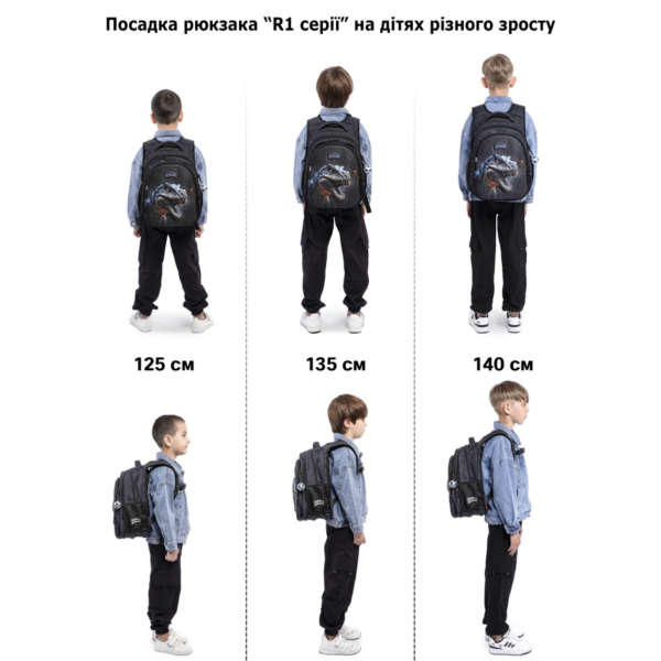 Школьный рюкзак для мальчика черно-серый Майнкрафт