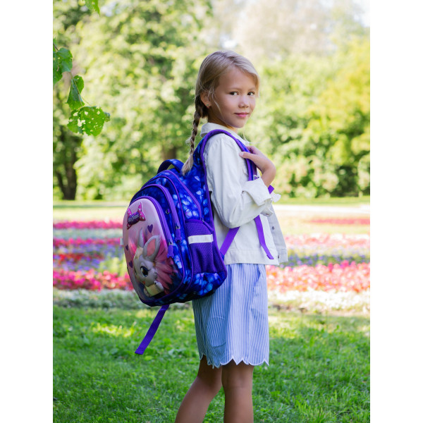 Школьный рюкзак для девочки, Sky Name (Winner), темно-голубой с розовым Школьный рюкзак для девочки, Sky Name (Winner), темно-голубой с розовым