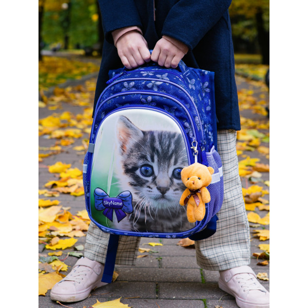 Ранець шкільний для дівчинки 1-4 клас, водовідштовхувальна тканина Sky Name (Winner), синій Ранець шкільний для дівчинки 1-4 клас, водовідштовхувальна тканина Sky Name (Winner), синій