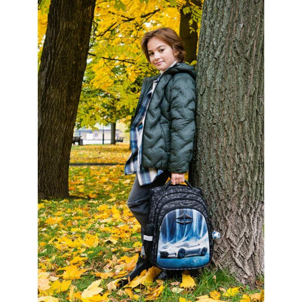 Школьный рюкзак для мальчика, ортопедическая спинка, Sky Name(Winner), черно-серый Школьный рюкзак для мальчика, ортопедическая спинка, Sky Name(Winner), черно-серый