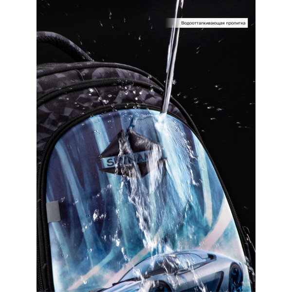 Школьный рюкзак для мальчика, ортопедическая спинка, Sky Name(Winner), черно-серый Школьный рюкзак для мальчика, ортопедическая спинка, Sky Name(Winner), черно-серый