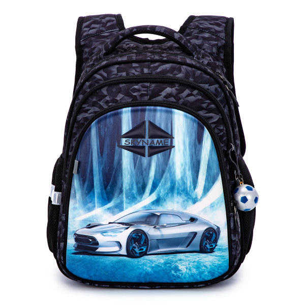 Школьный рюкзак для мальчика, ортопедическая спинка, Sky Name(Winner), черно-серый Школьный рюкзак для мальчика, ортопедическая спинка, Sky Name(Winner), черно-серый