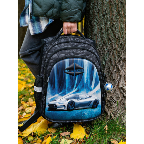 Школьный рюкзак для мальчика, ортопедическая спинка, Sky Name(Winner), черно-серый Школьный рюкзак для мальчика, ортопедическая спинка, Sky Name(Winner), черно-серый