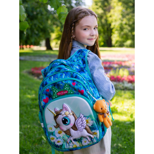 Рюкзак школьный для девочки, R3-228 три отдела, защита от влаги Winner SkyName раз.30*18*37см бирюзовый Рюкзак школьный для девочки, R3-228 три отдела, защита от влаги Winner SkyName раз.30*18*37см бирюзовый