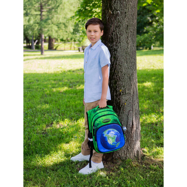 Школьный рюкзак для мальчика вентиляция спинки, Winner One/Sky Name размер: 30*18*37 см, зеленый Школьный рюкзак для мальчика вентиляция спинки, Winner One/Sky Name размер: 30*18*37 см, зеленый
