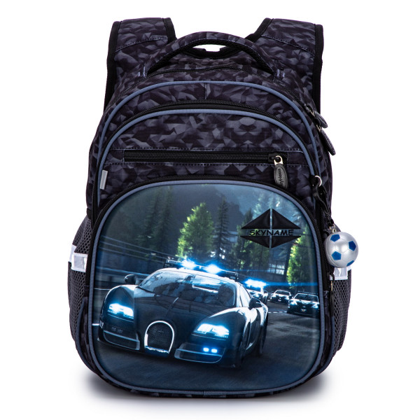 Шкільний рюкзак для хлопчика, чорно-сірий