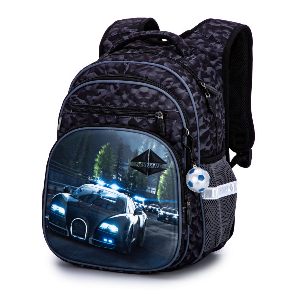 Шкільний рюкзак для хлопчика, чорно-сірий