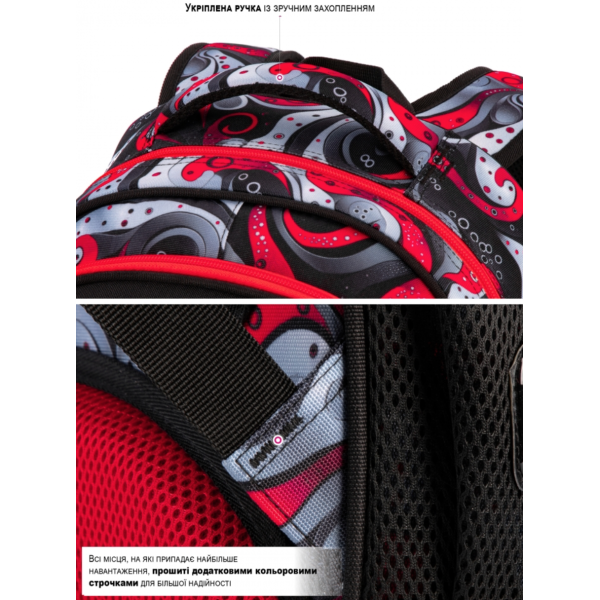 Школьный рюкзак для девочек с изображением котика в наушниках Школьный рюкзак для девочек с изображением котика в наушниках