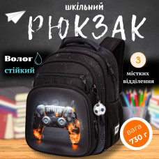 Школьный рюкзак с ярким цветным принтом