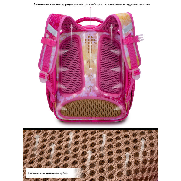 Школьный рюкзак для девочки младших классов, Winner One/Sky Name, разноцветный Школьный рюкзак для девочки младших классов, Winner One/Sky Name, разноцветный