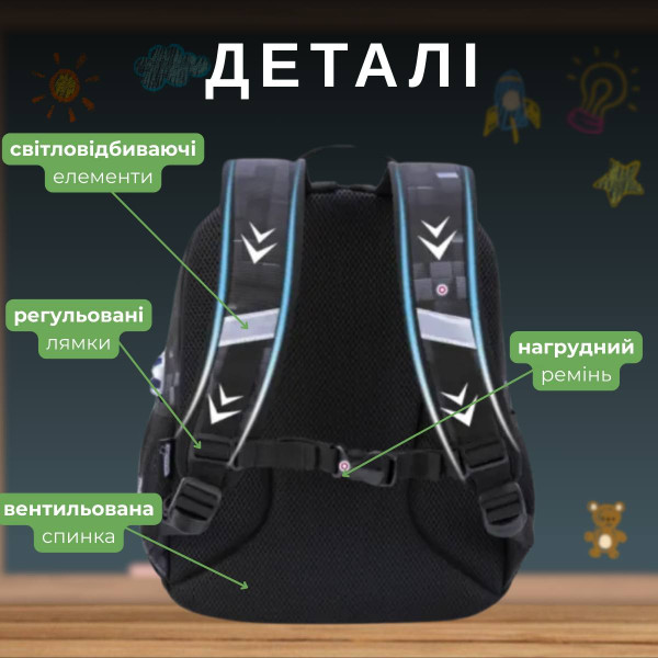 Шкільний рюкзак Winner для активних хлопчиків на 1-4 клас