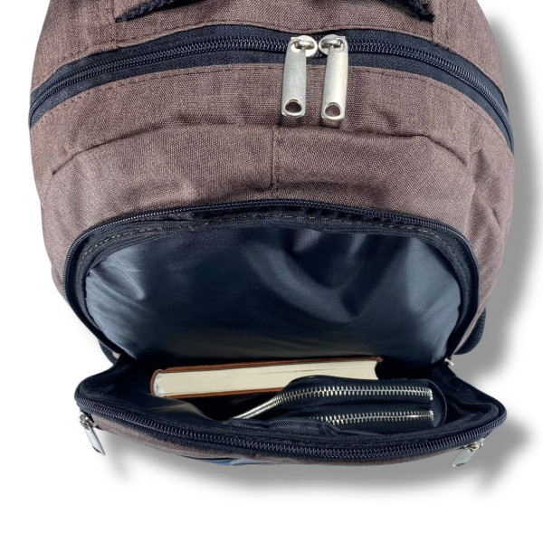 Міський коричневий рюкзак водовідштовхувальний для повсякденного використання Міський коричневий рюкзак водовідштовхувальний для повсякденного використання